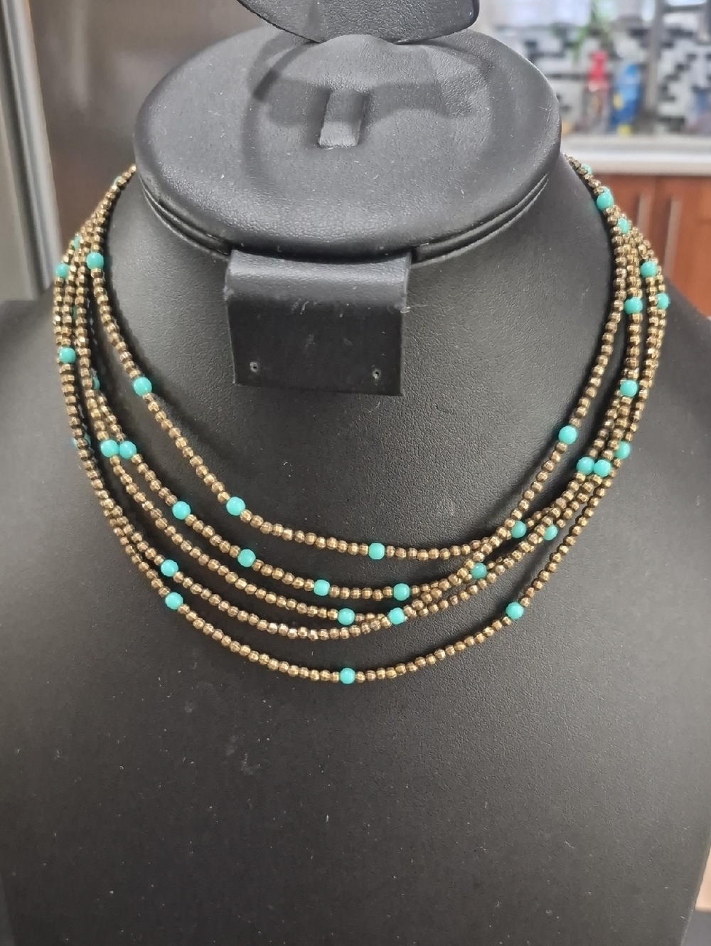 Premier Design Multi-Strand Beaded Necklace with Turquoise Accents